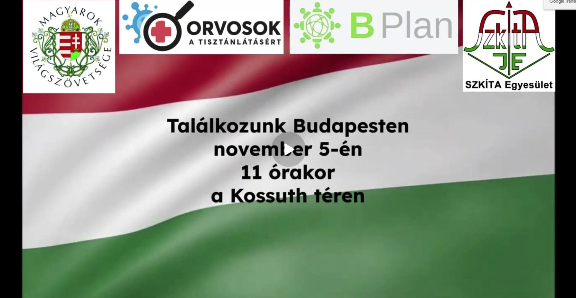 WHO elleni tüntetés 2023.11.05. Kossuth tér – Felhívás!