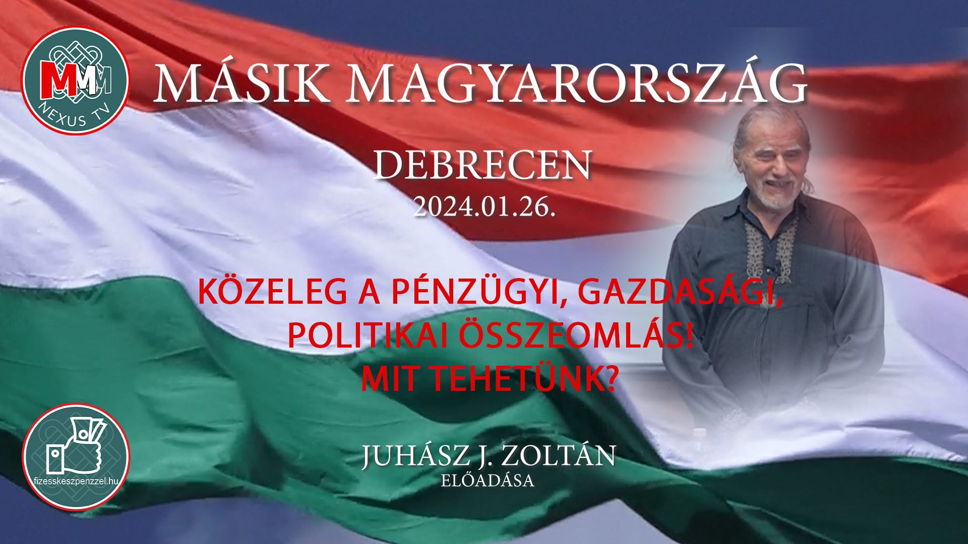 KÖZELEG A PÉNZÜGYI, GAZDASÁGI, POLITIKAI ÖSSZEOMLÁS! JUHÁSZ J. ZOLTÁN ELŐADÁSA – MÁSIK MAGYARORSZÁG – DEBRECEN